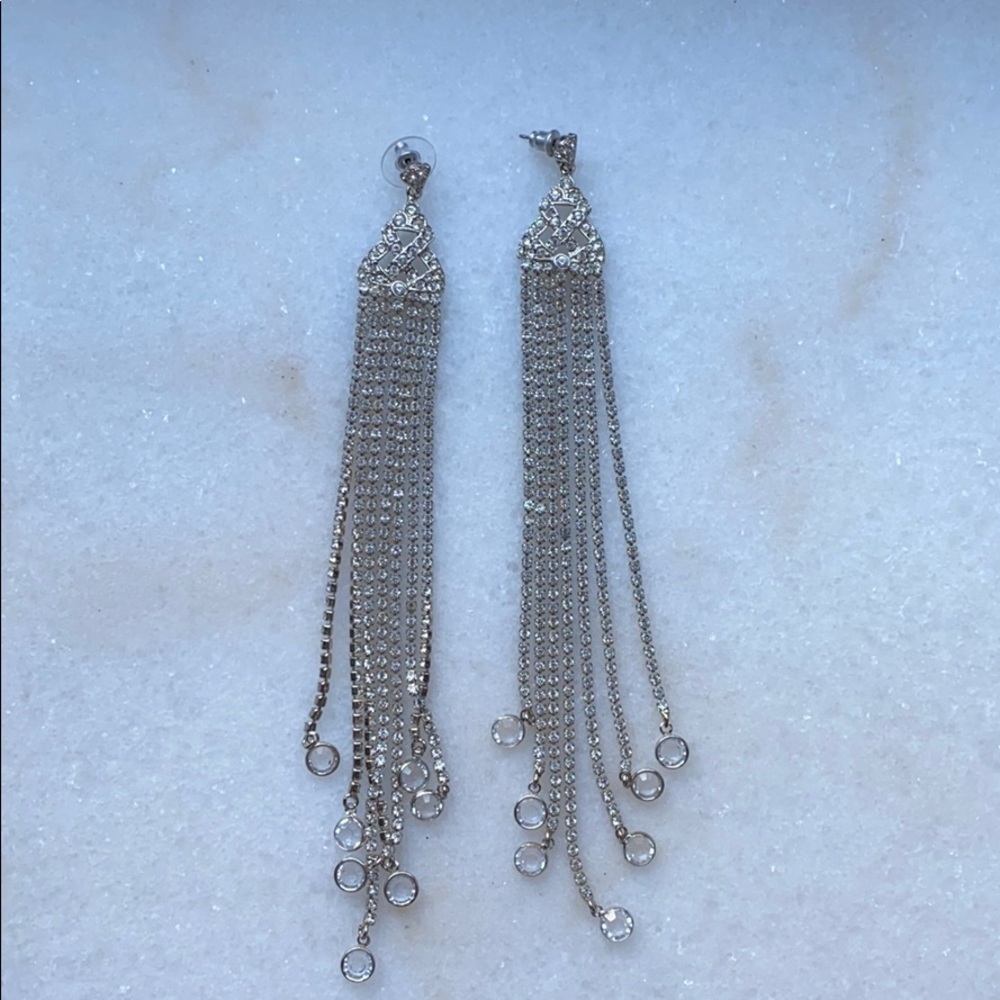 Crystal and diamanté chandelier earrings